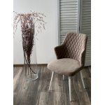 Стул HERMAN ЛАТТЕ #25, велюр / белый каркас М-City