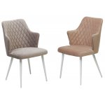 Стул HERMAN ЛАТТЕ #25, велюр / белый каркас М-City