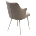 Стул HERMAN ЛАТТЕ #25, велюр / белый каркас М-City