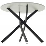 Стол ДАРИО D100 Белый, стекло/ Черный каркас М-City