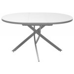 Стол ДАРИО D110 раскладной Белый, стекло/ Белый каркас М-City