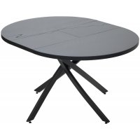 Стол ДАРИО D110 раскладной Черный, стекло/ Черный каркас М-City