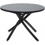 Стол ДАРИО D110 раскладной Черный, стекло/ Черный каркас М-City