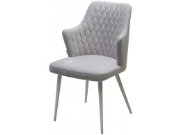 Стул HERMAN 360 град. BM-4 СВЕТЛО-СЕРЫЙ, велюр / белый каркас М-City