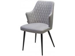Стул HERMAN 360 град. BM-4 СВЕТЛО-СЕРЫЙ, велюр / черный каркас М-City