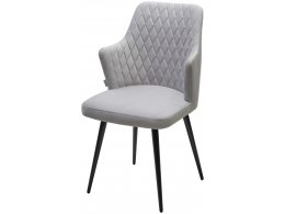 Стул HERMAN СВЕТЛО-СЕРЫЙ  BM-4, велюр / черный каркас М-City