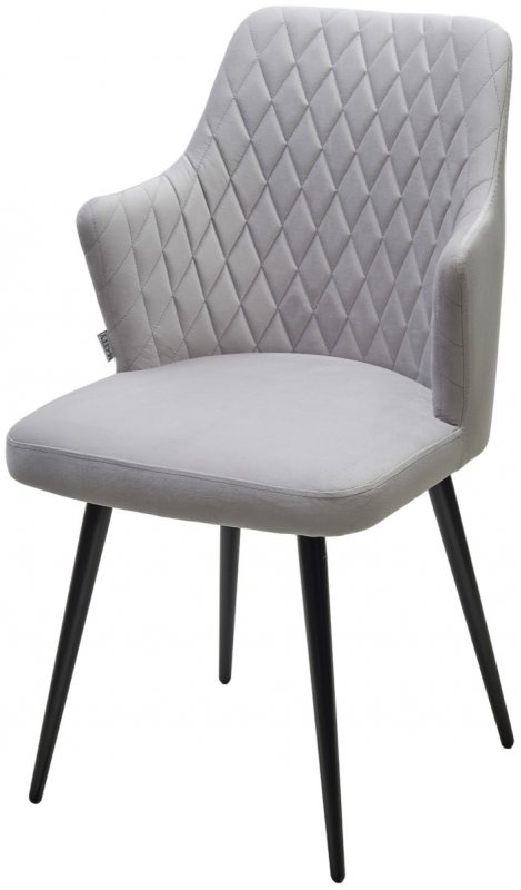 Стул HERMAN СВЕТЛО-СЕРЫЙ  BM-4, велюр / черный каркас М-City