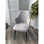 Стул HERMAN СВЕТЛО-СЕРЫЙ  BM-4, велюр / черный каркас М-City