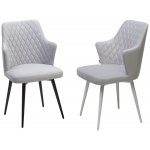 Стул HERMAN СВЕТЛО-СЕРЫЙ  BM-4, велюр / черный каркас М-City