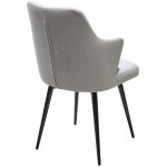 Стул HERMAN СВЕТЛО-СЕРЫЙ  BM-4, велюр / черный каркас М-City