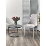 Стул NEPAL-P СВЕТЛО-СЕРЫЙ BM-4, велюр/ белый каркас М-City