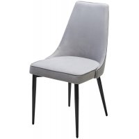 Стул NEPAL-P СВЕТЛО-СЕРЫЙ BM-4, велюр/ черный каркас М-City
