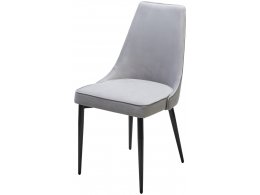 Стул NEPAL-P СВЕТЛО-СЕРЫЙ BM-4, велюр/ черный каркас М-City