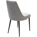 Стул NEPAL-P СВЕТЛО-СЕРЫЙ BM-4, велюр/ черный каркас М-City