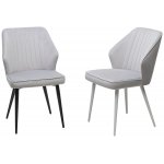 Стул SEATTLE-V СВЕТЛО-СЕРЫЙ BM-4, велюр / белый каркас М-City