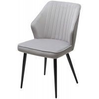 Стул SEATTLE-V СВЕТЛО-СЕРЫЙ BM-4, велюр / черный каркас М-City