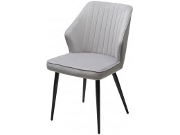 Стул SEATTLE-V СВЕТЛО-СЕРЫЙ BM-4, велюр / черный каркас М-City
