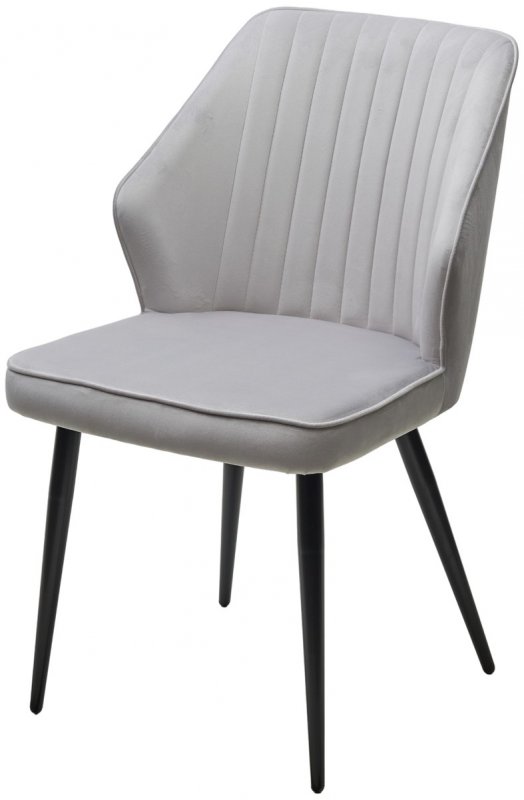 Стул SEATTLE-V СВЕТЛО-СЕРЫЙ BM-4, велюр / черный каркас М-City