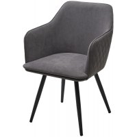 Стул FORT 360 град. поворот. B28 Темно-серый, велюр / черный каркас, М-City