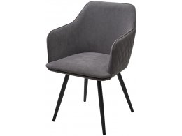 Стул FORT 360 град. поворот. B28 Темно-серый, велюр / черный каркас, М-City