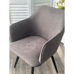 Стул FORT 360 град. поворот. B28 Темно-серый, велюр / черный каркас, М-City