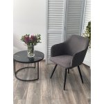 Стул FORT 360 град. поворот. B28 Темно-серый, велюр / черный каркас, М-City