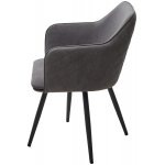 Стул FORT 360 град. поворот. B28 Темно-серый, велюр / черный каркас, М-City