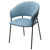 Стул ГЕММА, цвет RAIN 7 breeze, велюр / черный каркас М-City