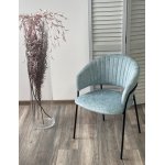 Стул ГЕММА, цвет RAIN 7 breeze, велюр / черный каркас М-City