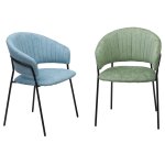 Стул ГЕММА, цвет RAIN 7 breeze, велюр / черный каркас М-City