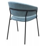 Стул ГЕММА, цвет RAIN 7 breeze, велюр / черный каркас М-City