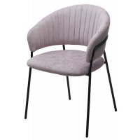 Стул ГЕММА, цвет RAIN 10 lavanda, велюр / черный каркас М-City