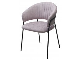 Стул ГЕММА, цвет RAIN 10 lavanda, велюр / черный каркас М-City
