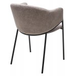 Стул ДИЛЛ, цвет RAIN 11 капучино, велюр / черный каркас М-City