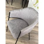 Стул ДИЛЛ, цвет RAIN 17 серый, велюр / черный каркас М-City