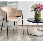 Стул ДИЛЛ, цвет H-06 Бежевый, велюр / черный каркас М-City