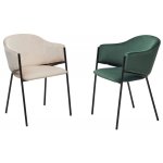 Стул ДИЛЛ, цвет H-06 Бежевый, велюр / черный каркас М-City