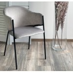 Стул ДИЛЛ, цвет H-09 Светло-серый, велюр / черный каркас М-City