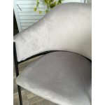 Стул ДИЛЛ, цвет H-09 Светло-серый, велюр / черный каркас М-City