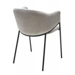 Стул ДИЛЛ, цвет H-09 Светло-серый, велюр / черный каркас М-City