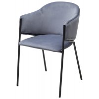 Стул ДИЛЛ, цвет H-14 Серый, велюр / черный каркас М-City