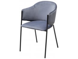 Стул ДИЛЛ, цвет H-14 Серый, велюр / черный каркас М-City
