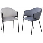 Стул ДИЛЛ, цвет H-14 Серый, велюр / черный каркас М-City