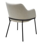 Стул АЛИСТЕР, цвет RAIN 1 молочный велюр / черный каркас М-City