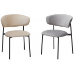 Стул ЛЕОНАРДО H-09 Светло-серый, велюр / черный каркас М-City