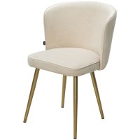 Стул МОНЕ ZIZI 002 Молочный, велюр / Золотой каркас M-City