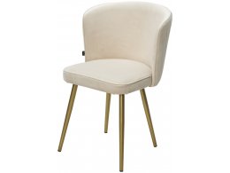 Стул МОНЕ ZIZI 002 Молочный, велюр / Золотой каркас M-City