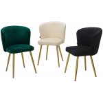 Стул МОНЕ ZIZI 002 Молочный, велюр / Золотой каркас M-City