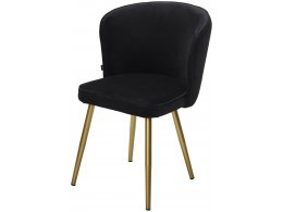 Стул МОНЕ ZIZI 521 Черный, велюр / Золотой каркас M-City