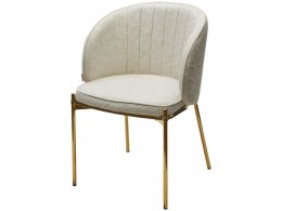 Стул DIANA Modica-40 бежево-белый, ткань / золотой каркас, ®DISAUR